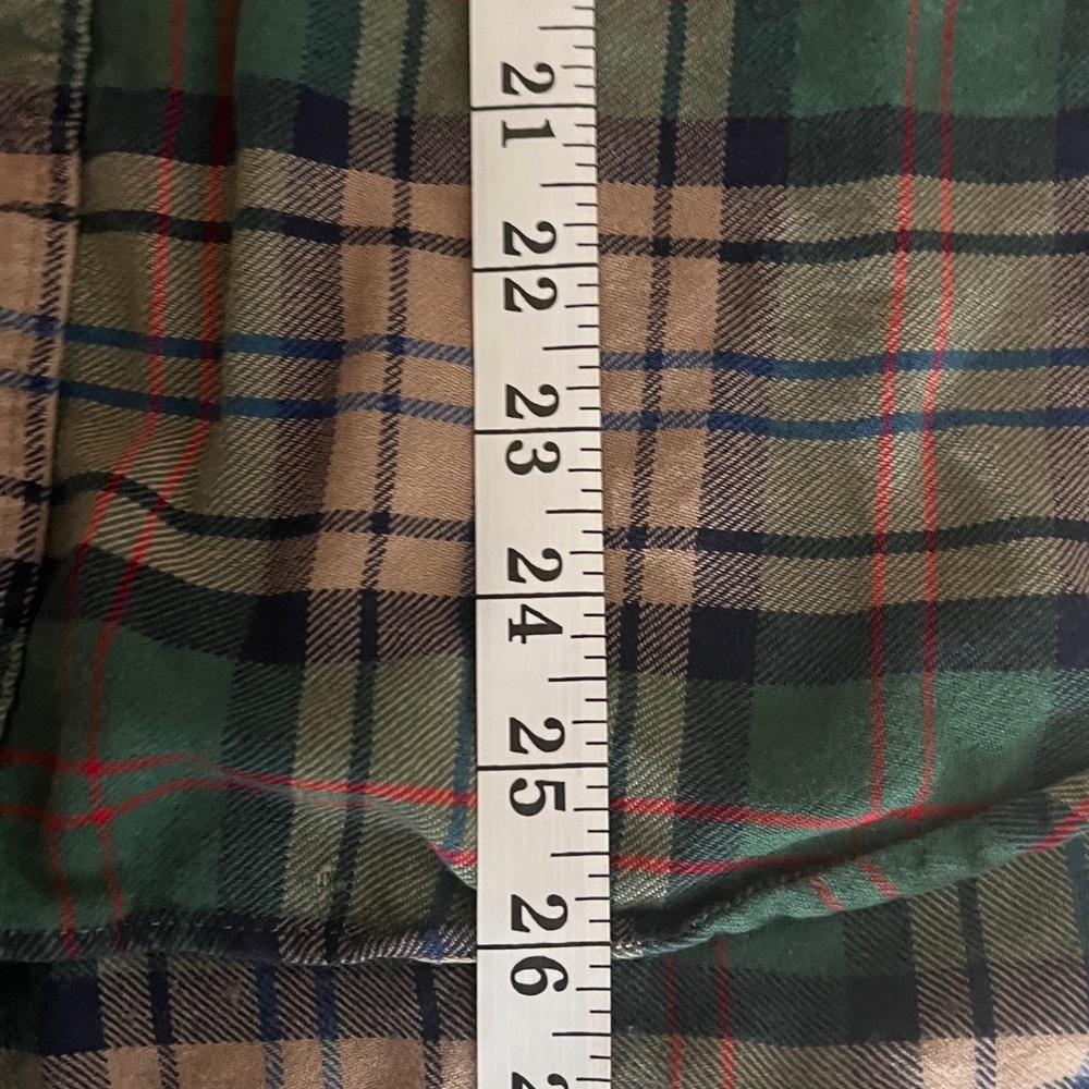 Pendleton Trendy Fall Green Plaid Flannel Shirt - Picture 6 of 9